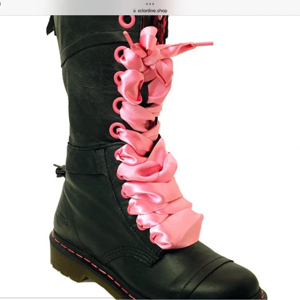 ❌ ❌ RARE RARE. ❌ ❌ 
Dr. Martens Black Boot with Pink Floral Fold-Over - Picture 8 of 10